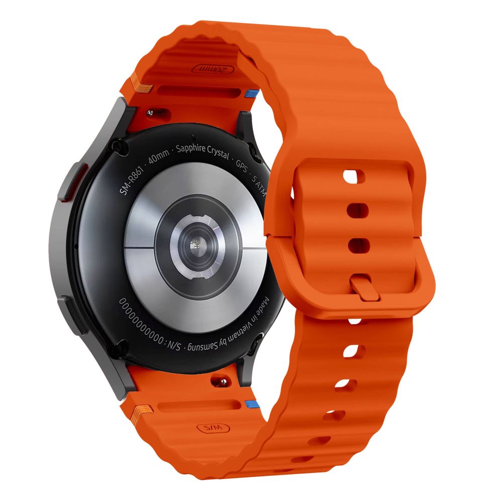 Cinturino sportivo in silicone Tech-Protect per Samsung Galaxy Watch7 / Watch FE / Watch6 / Watch5 / Watch4, arancione 