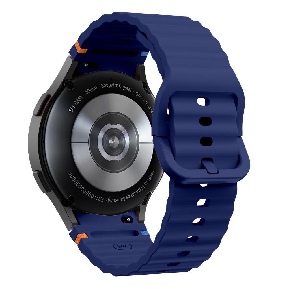 Cinturino sportivo in silicone Tech-Protect per Samsung Galaxy Watch7 / Watch FE / Watch6 / Watch5 / Watch4, blu navy 