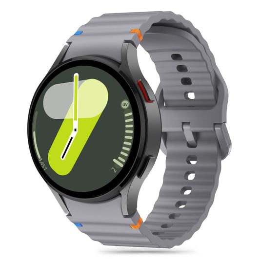 Cinturino sportivo in silicone Tech-Protect per Samsung Galaxy Watch7 / Watch FE / Watch6 / Watch5 / Watch4, grigio 