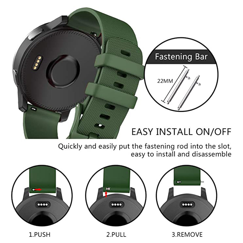 Cinturino Techsuit W006 per Samsung Galaxy Watch / Huawei Watch Series, 22mm, Verde