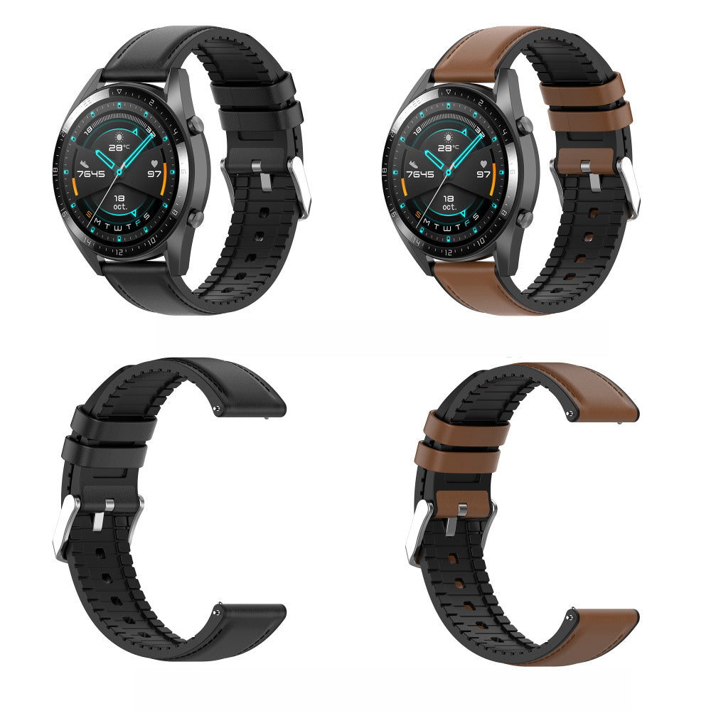 Cinturino Techsuit W007 per Samsung Galaxy Watch / Huawei Watch Series, 22mm, Nero.