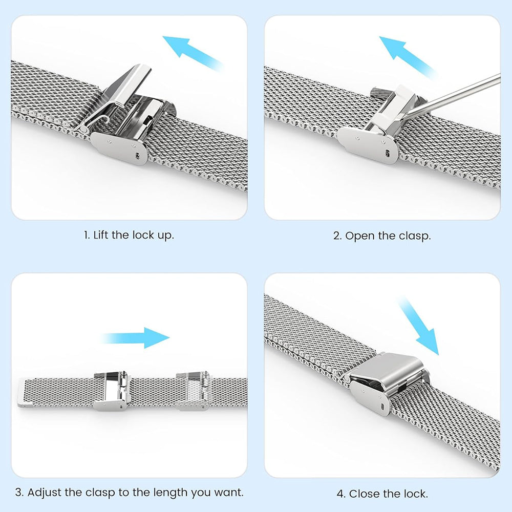 Cinturino Techsuit W022 per Xiaomi Smart Band 9 / 8, 15mm, Dorato