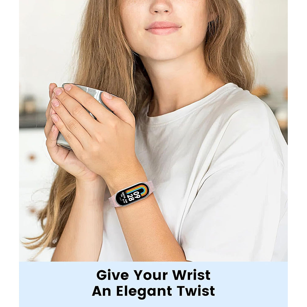 Cinturino Techsuit W022 per Xiaomi Smart Band 9 / 8, 15mm, Rosa Dorato