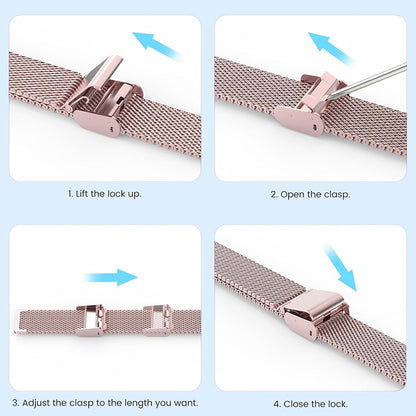 Cinturino Techsuit W022 per Xiaomi Smart Band 9 / 8, 15mm, Rosa Dorato