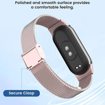 Cinturino Techsuit W022 per Xiaomi Smart Band 9 / 8, 15mm, Rosa Dorato