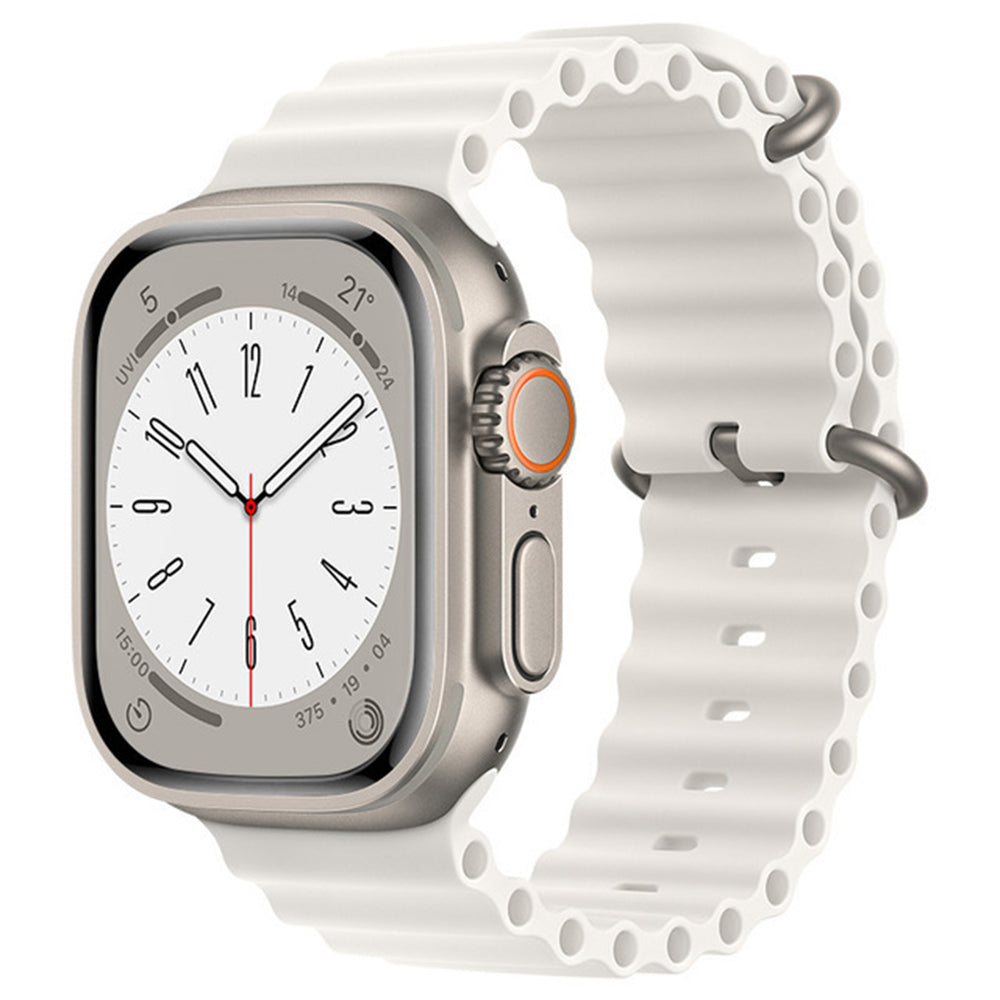 Cinturino Techsuit W038 per Apple Watch 49mm / 46mm / 45mm / 44mm / 42mm Series, Bianco