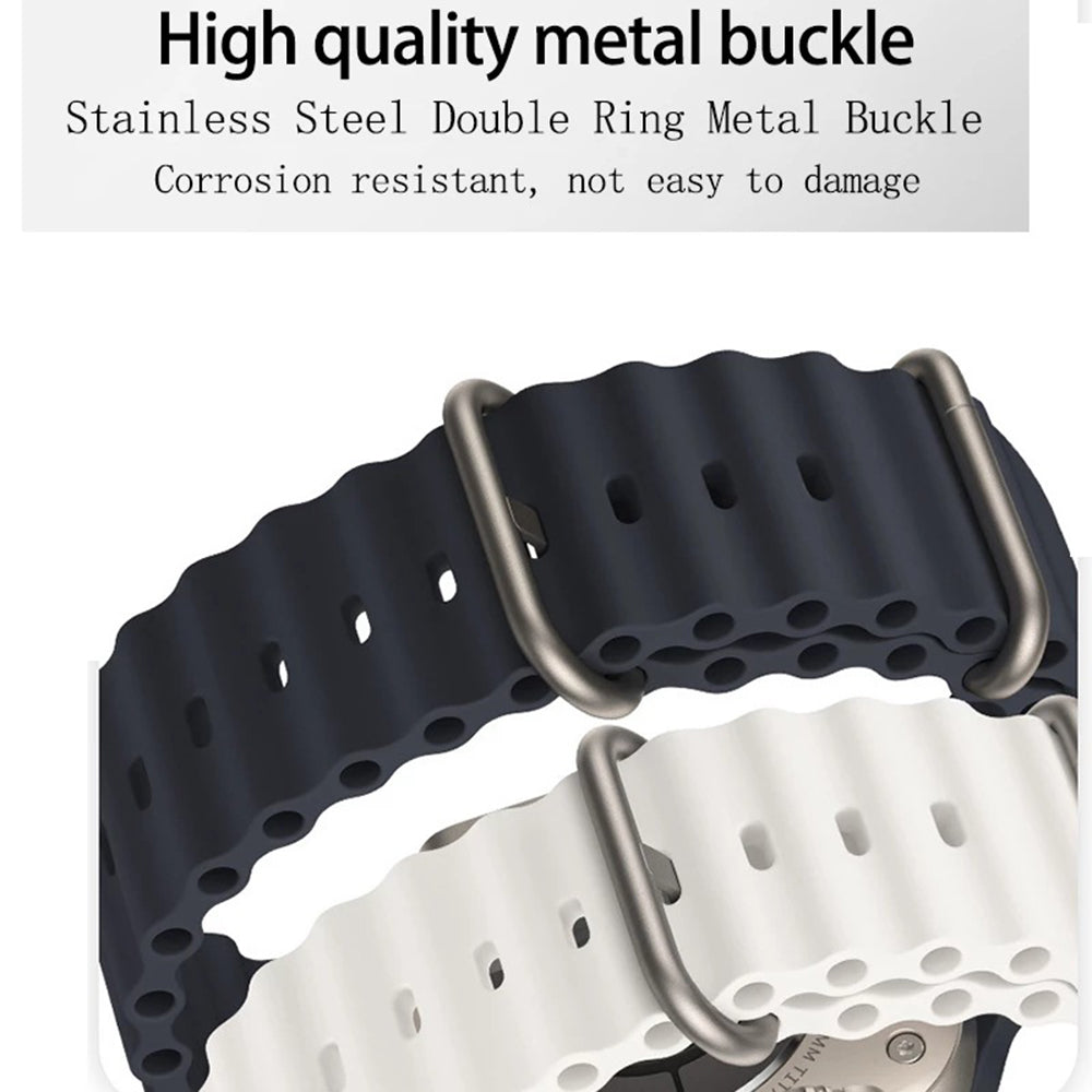 Cinturino Techsuit W038 per Apple Watch 49mm / 46mm / 45mm / 44mm / 42mm Series, Bianco