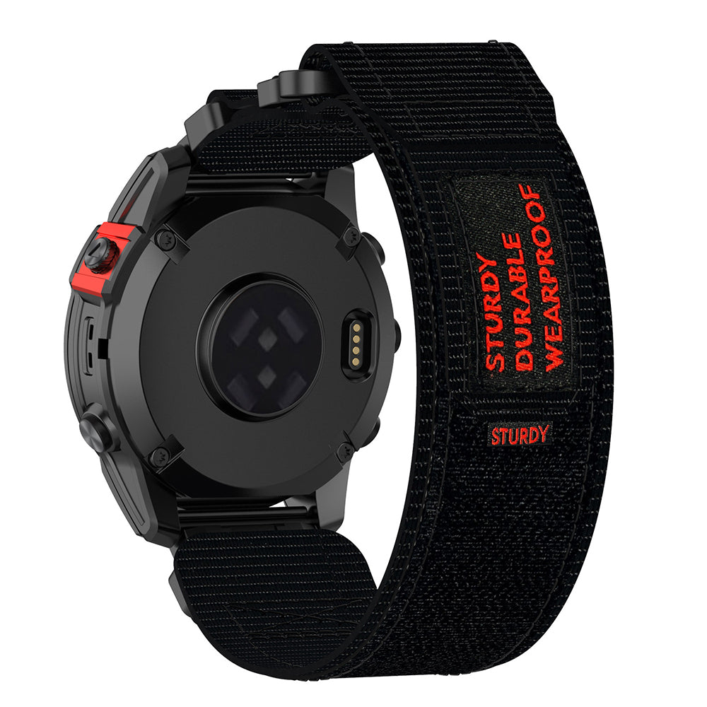 Cinturino Techsuit W057 per Garmin Instinct / Approach / Fenix Watch Series, 20mm, Nero
