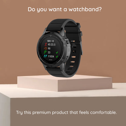 Cinturino Techsuit W058 per Garmin Instinct / Approach / Fenix Watch Series, 20mm, Nero