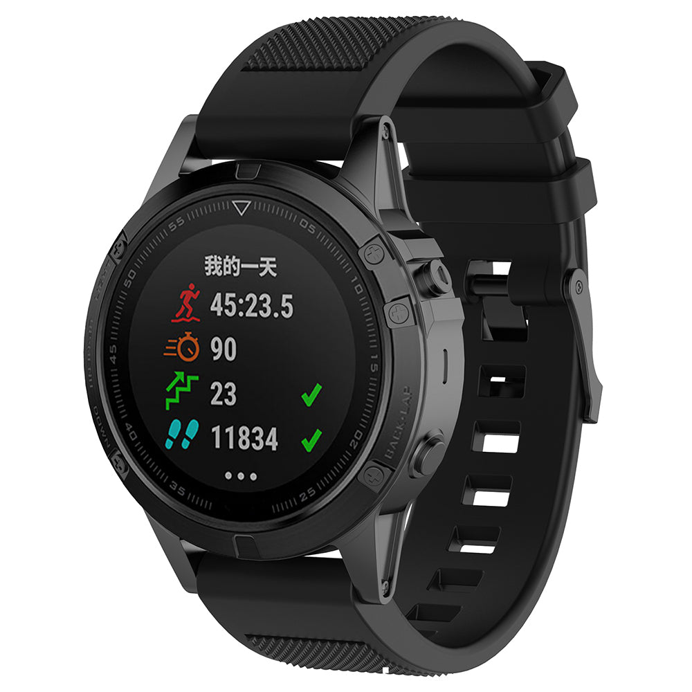 Cinturino Techsuit W058 per Garmin Instinct / Approach / Fenix Watch Series, 20mm, Nero