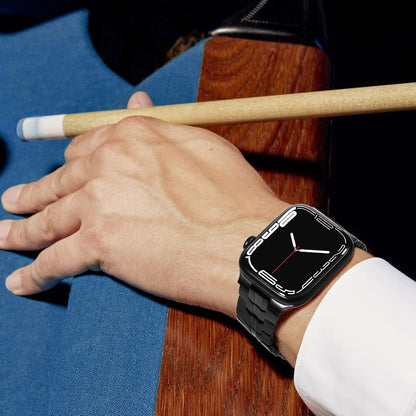 Cinturino Techsuit W063 per Apple Watch 49mm / 46mm / 45mm / 44mm / 42mm Series, Nero Arancione