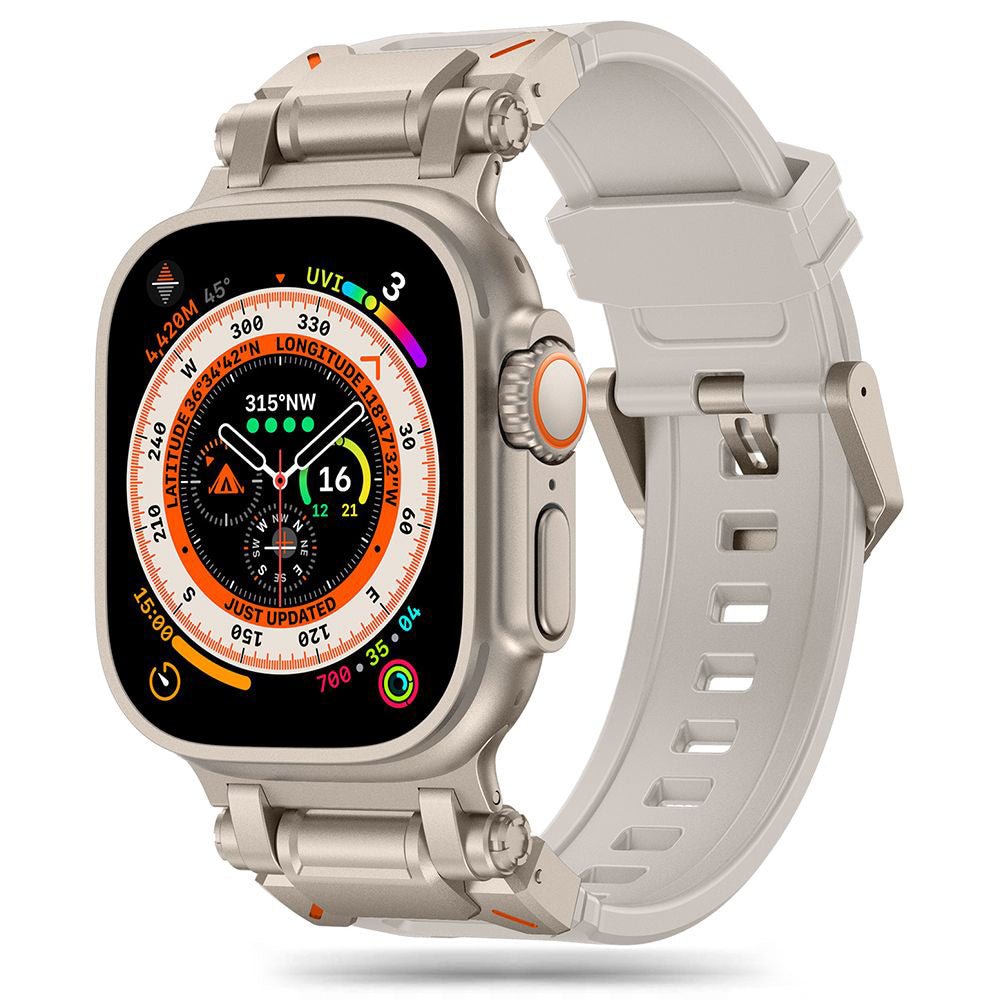 Cinturino Techsuit W064 per Apple Watch 49mm / 46mm / 45mm / 44mm / 42mm Series, Argento