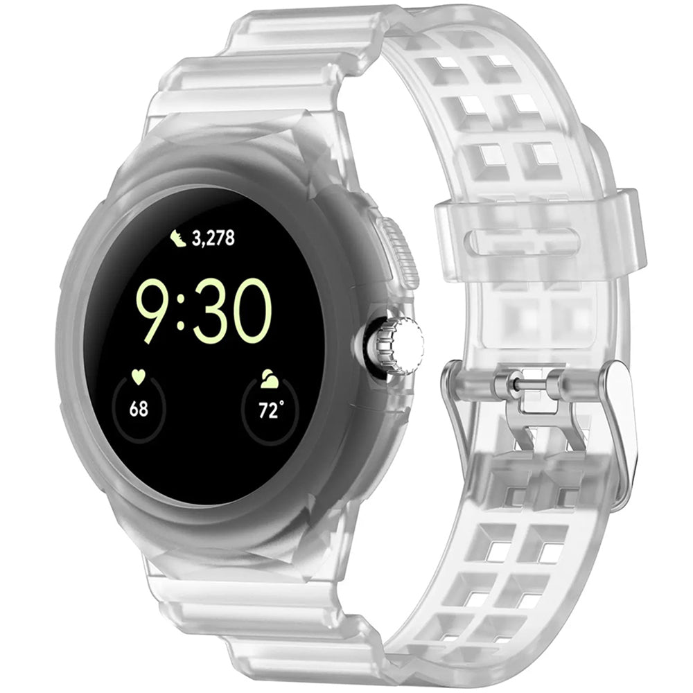 Cinturino Techsuit W065 per Google Pixel Watch 3 41mm / Watch 2 / Watch, Trasparente
