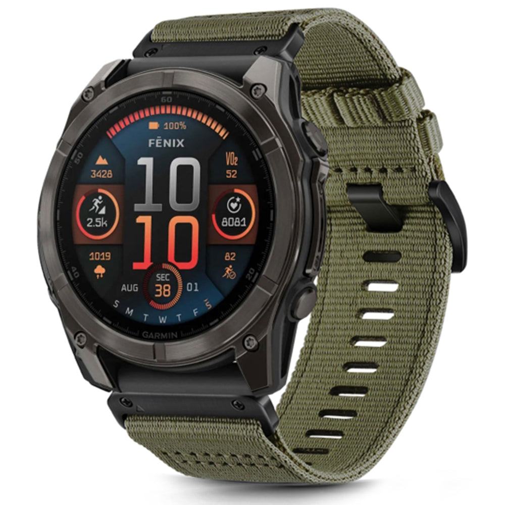 Cinturino Techsuit W070 per Garmin Watch Fenix Series, 26mm, Verde Scuro
