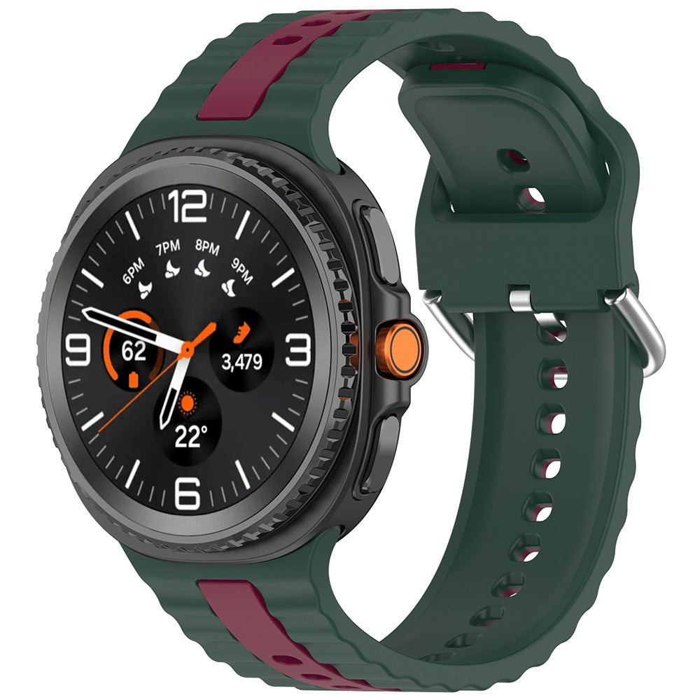 Cinturino Techsuit W078 per Samsung Galaxy Watch 8 Classic / Watch8 44mm / Watch 8 40mm, Verde Scuro
