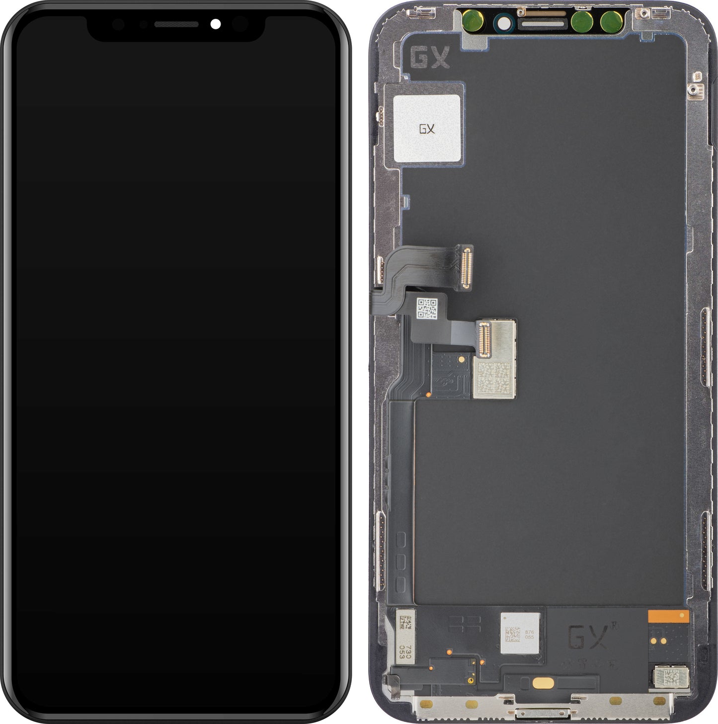 Display touchscreen GX per Apple iPhone X, con cornice, versione OLED, nero