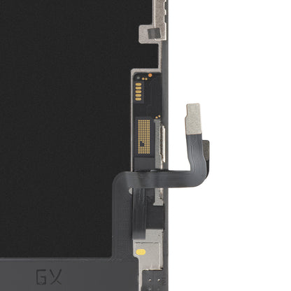 Display touchscreen GX per Apple iPhone 12 / 12 Pro, con cornice, versione mobile OLED IC, nero