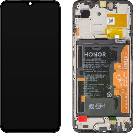 Display con Touchscreen Honor X6b Plus / X6b, con Cornice e Batteria, Nero, Service Pack 0235AKES