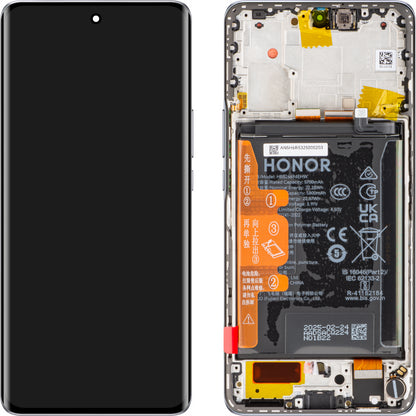 Display con Touchscreen Honor X50, con Cornice e Batteria, Argento, Service Pack 0235AGJH