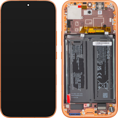 Display con Touchscreen Honor 600, con Cornice e Batteria, Arancione, Service Pack 0235ATSP