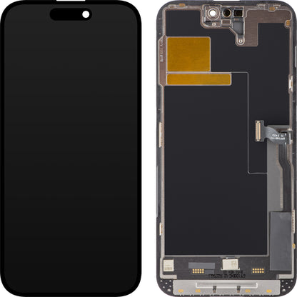 HWY Display touchscreen per Apple iPhone 14 Pro Max, con cornice, versione LCD mobile IC In-Cell, nero 