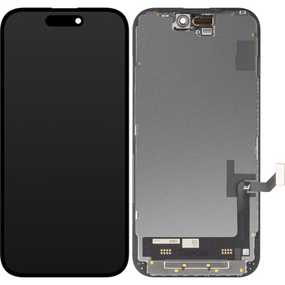 Display touchscreen JK per Apple iPhone 15, con cornice, versione In-Cell LCD, nero 