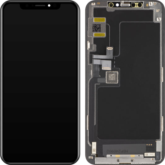 Display touchscreen JK per Apple iPhone 11 Pro Max, con cornice, versione OLED, nero