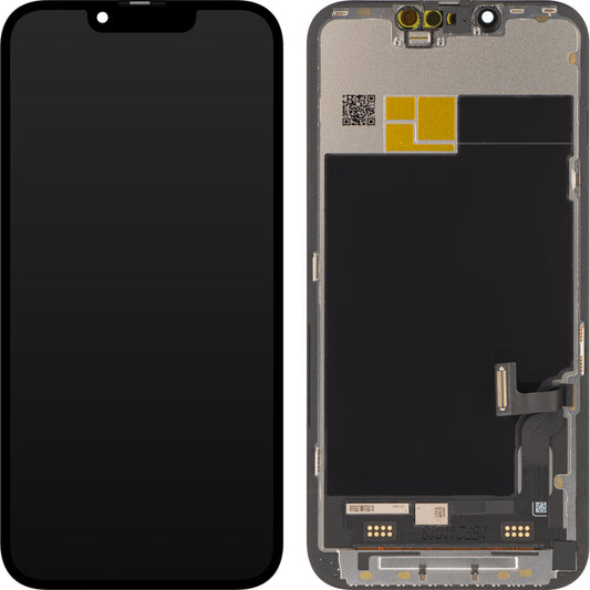 Display touchscreen JK per Apple iPhone 13, con cornice, versione mobile OLED IC, nero 