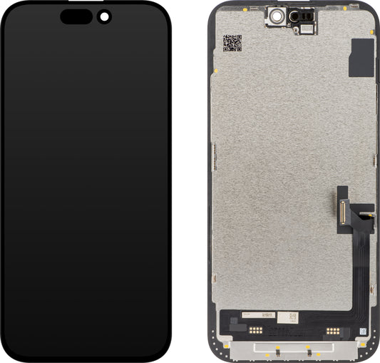 Display touchscreen JK per Apple iPhone 15 Plus, con cornice, versione In-Cell LCD, nero 