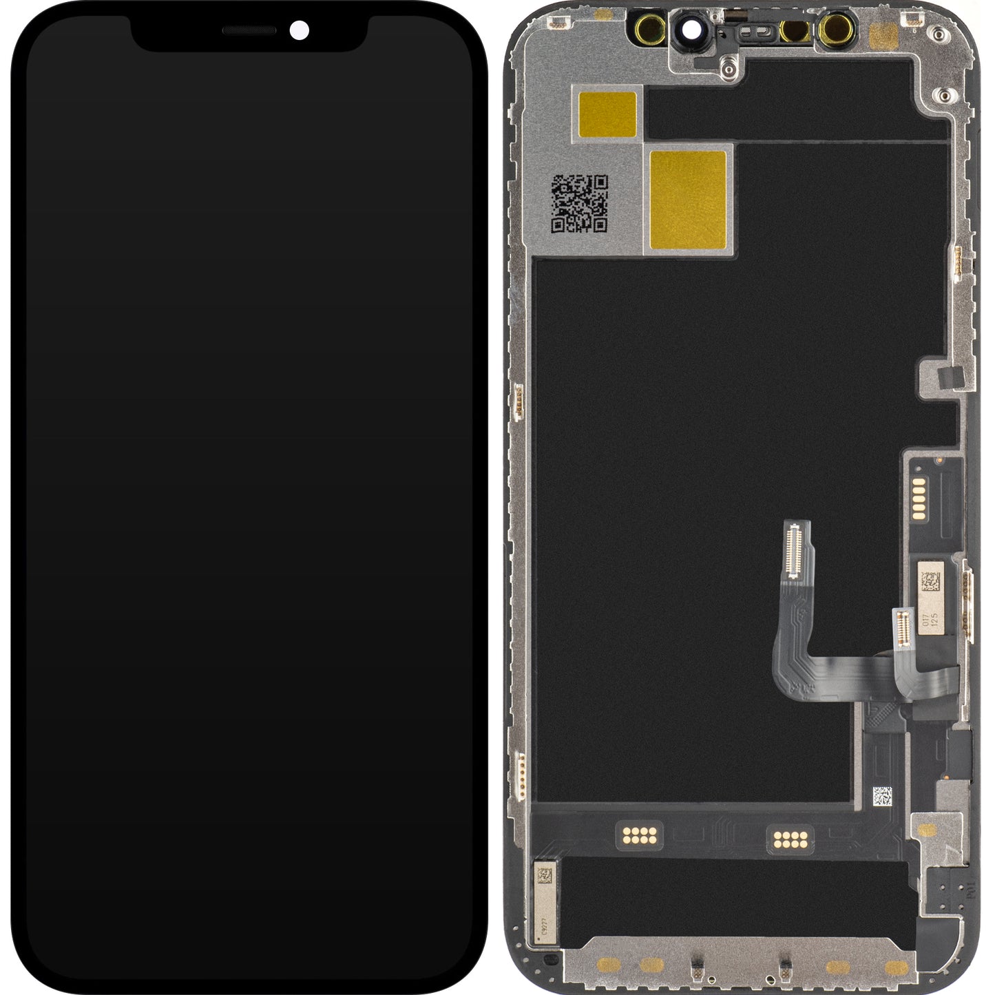 Display touchscreen JK per Apple iPhone 12 / 12 Pro, con cornice, versione mobile OLED IC, nero