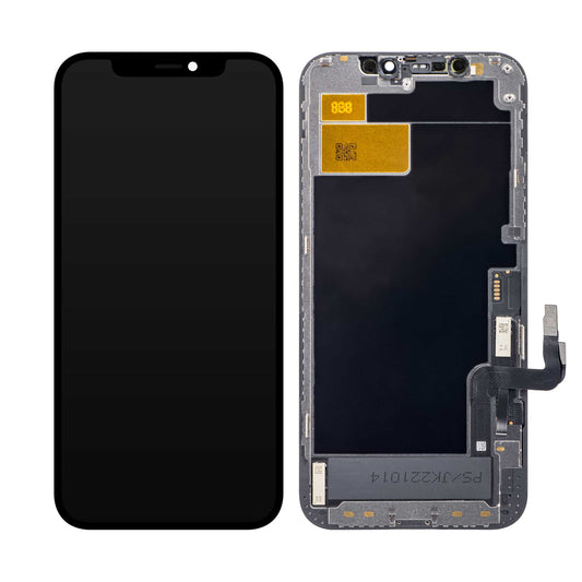 Display touchscreen JK per Apple iPhone 12 / 12 Pro, con cornice, versione In-Cell LCD, nero