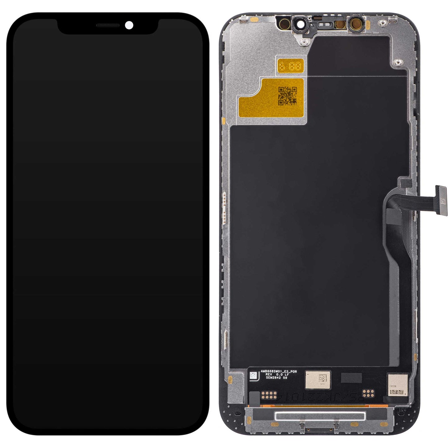 Display touchscreen JK per Apple iPhone 12 Pro Max, con cornice, versione In-Cell LCD, nero