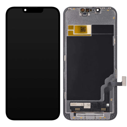 Display touchscreen JK per Apple iPhone 13, con cornice, versione In-Cell LCD, nero