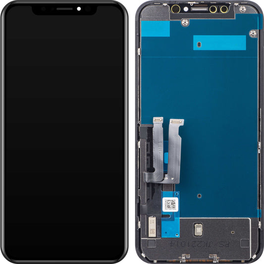 Display touchscreen JK per Apple iPhone XR, con cornice, versione In-Cell LCD, nero