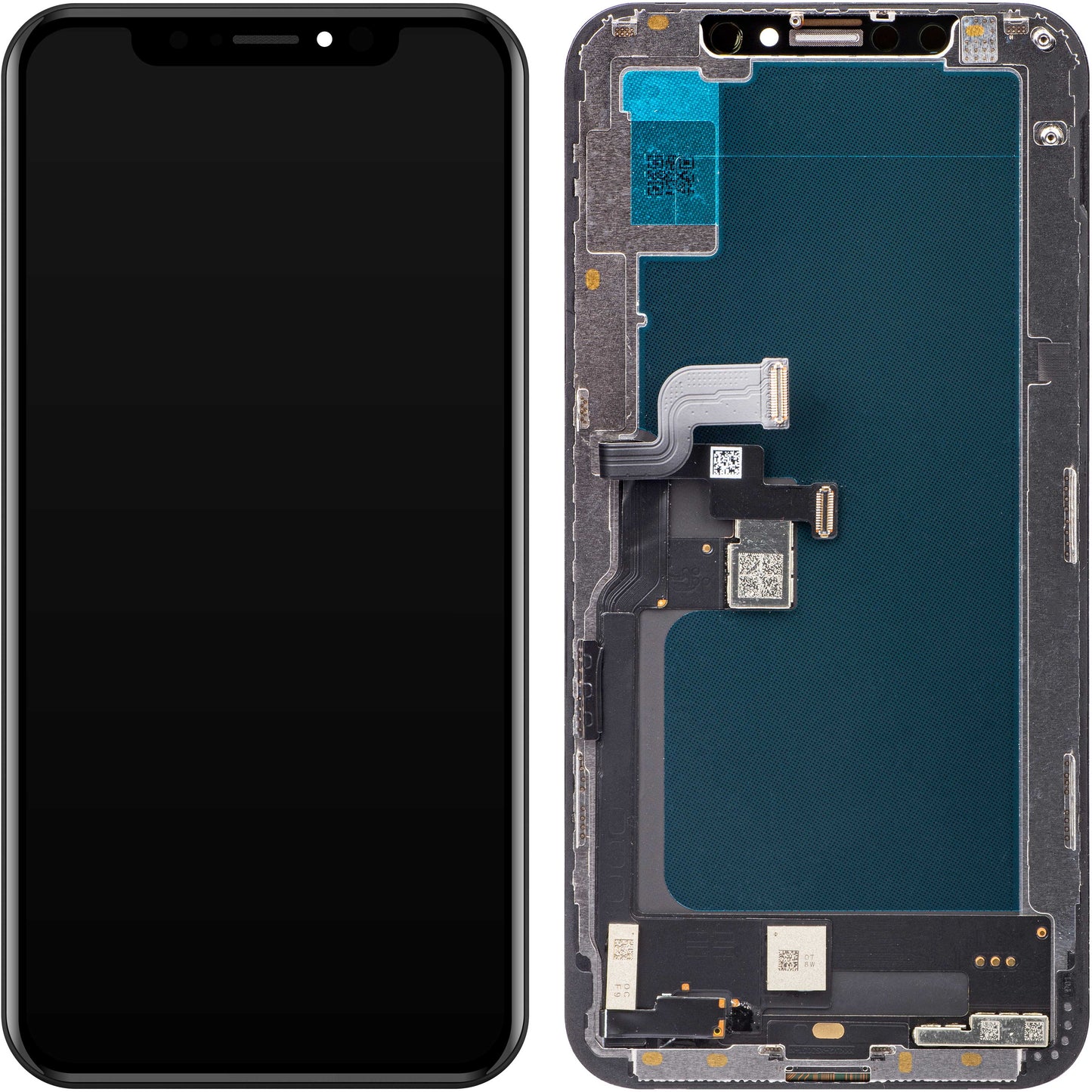 Display touchscreen JK per Apple iPhone XS, con cornice, versione In-Cell LCD, nero