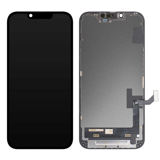 Display touchscreen JK per Apple iPhone 14, con cornice, versione In-Cell LCD, nero 