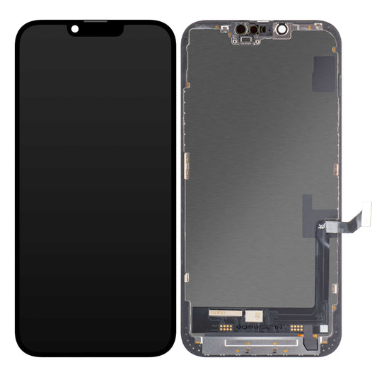 Display touchscreen JK per Apple iPhone 14 Plus, con cornice, versione In-Cell LCD, nero 