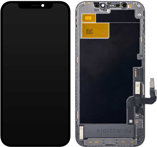 Display con Touchscreen JK per Apple iPhone 12 / 12 Pro, con Cornice, Versione LCD In-Cell IC Movable, Nero