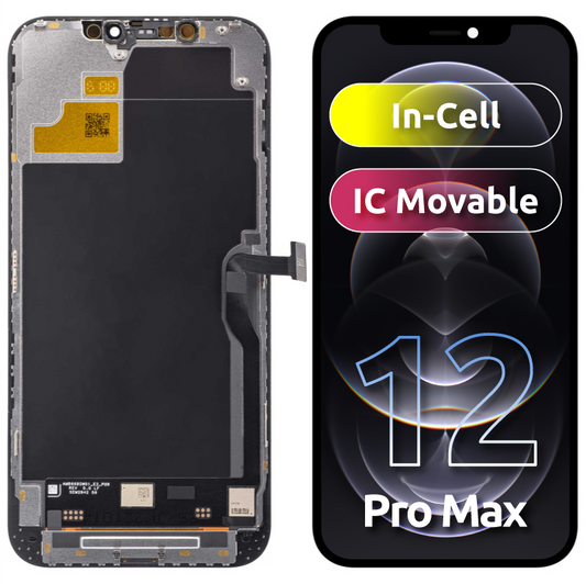 Display touchscreen JK per Apple iPhone 12 Pro Max, con cornice, versione In-Cell LCD, nero