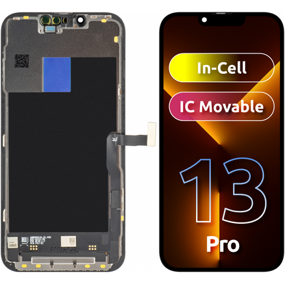 Display touchscreen JK per Apple iPhone 13 Pro, con cornice, LCD In-Cell IC mobile, nero