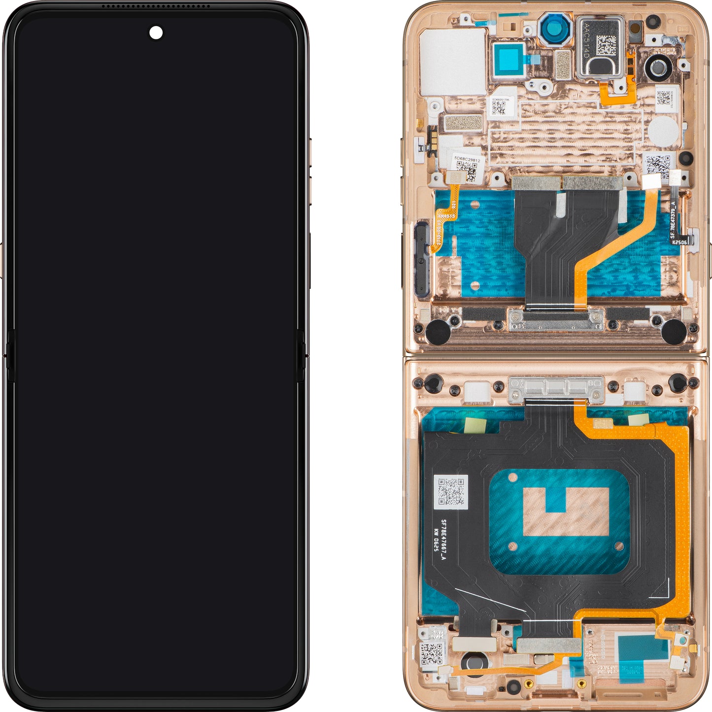 Display con Touchscreen Motorola Razr 60 Ultra, con Cornice, Sotto Inner, Beige (Mountain Trail), Service Pack 5D68C30087