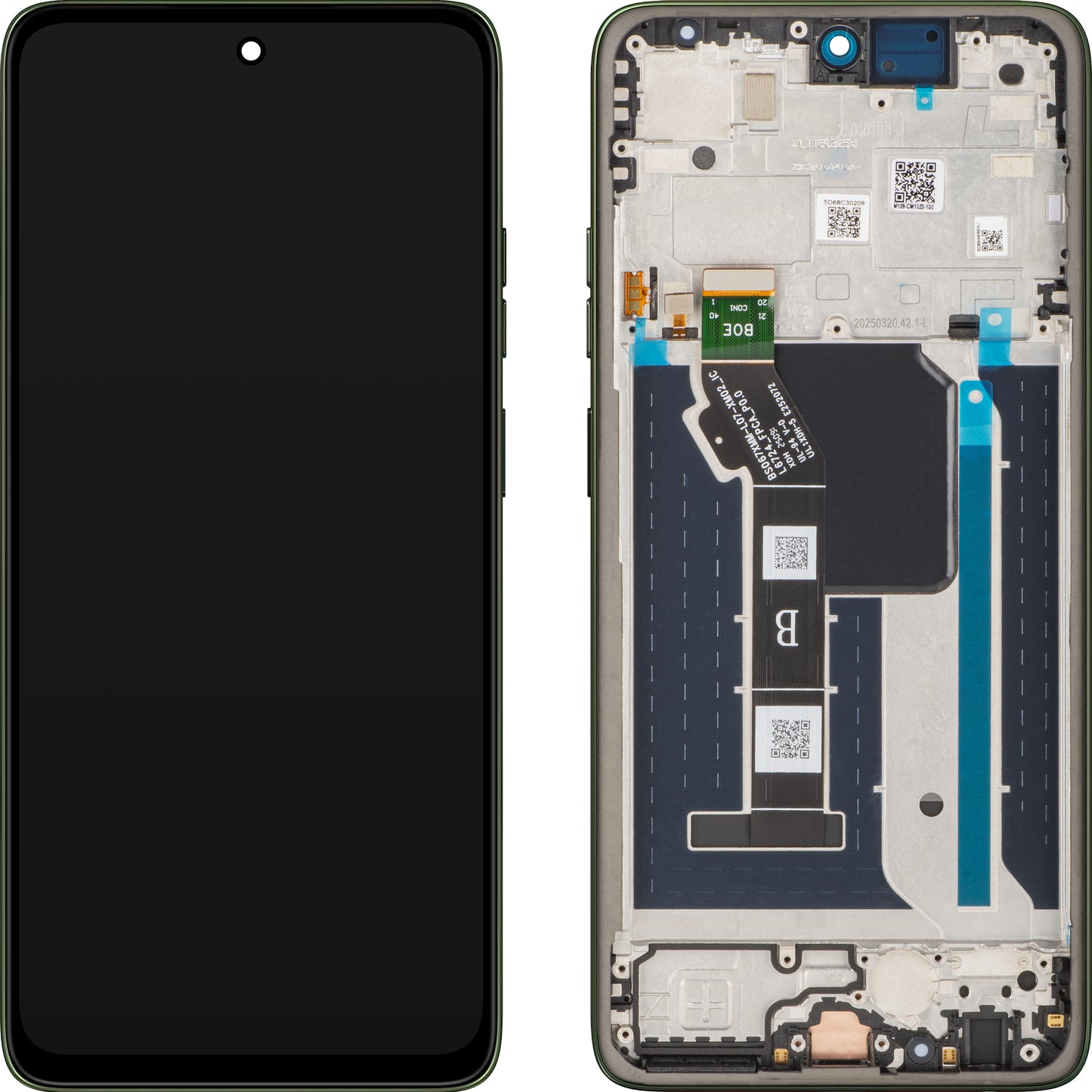 Display con Touchscreen Motorola Moto G56, con Cornice, Verde (Pantone Dill), Service Pack 5D68C30207