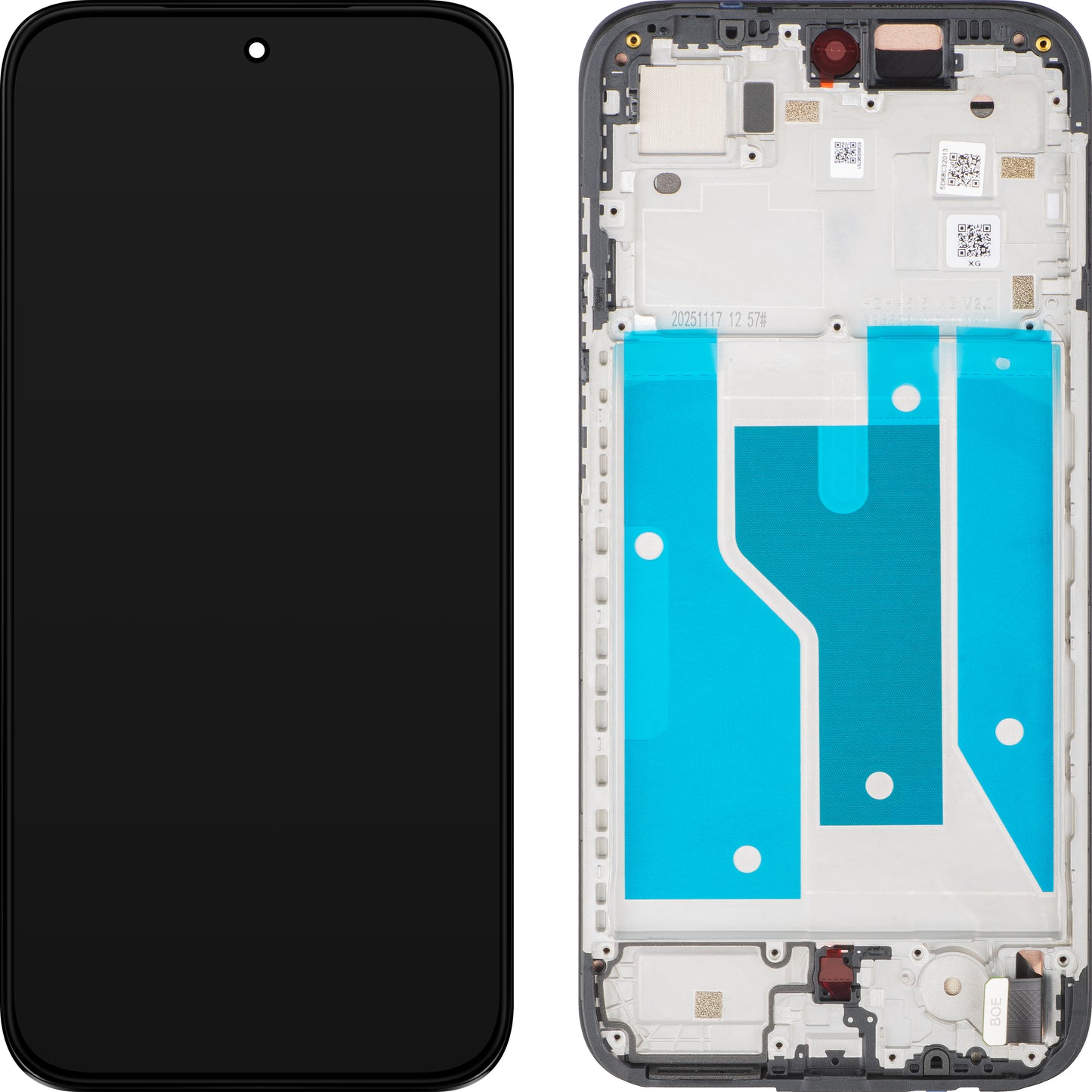 Display con Touchscreen Motorola Moto G77 / G67, con Cornice, Nero (Pantone Black Olive), Swap 5D68C32013