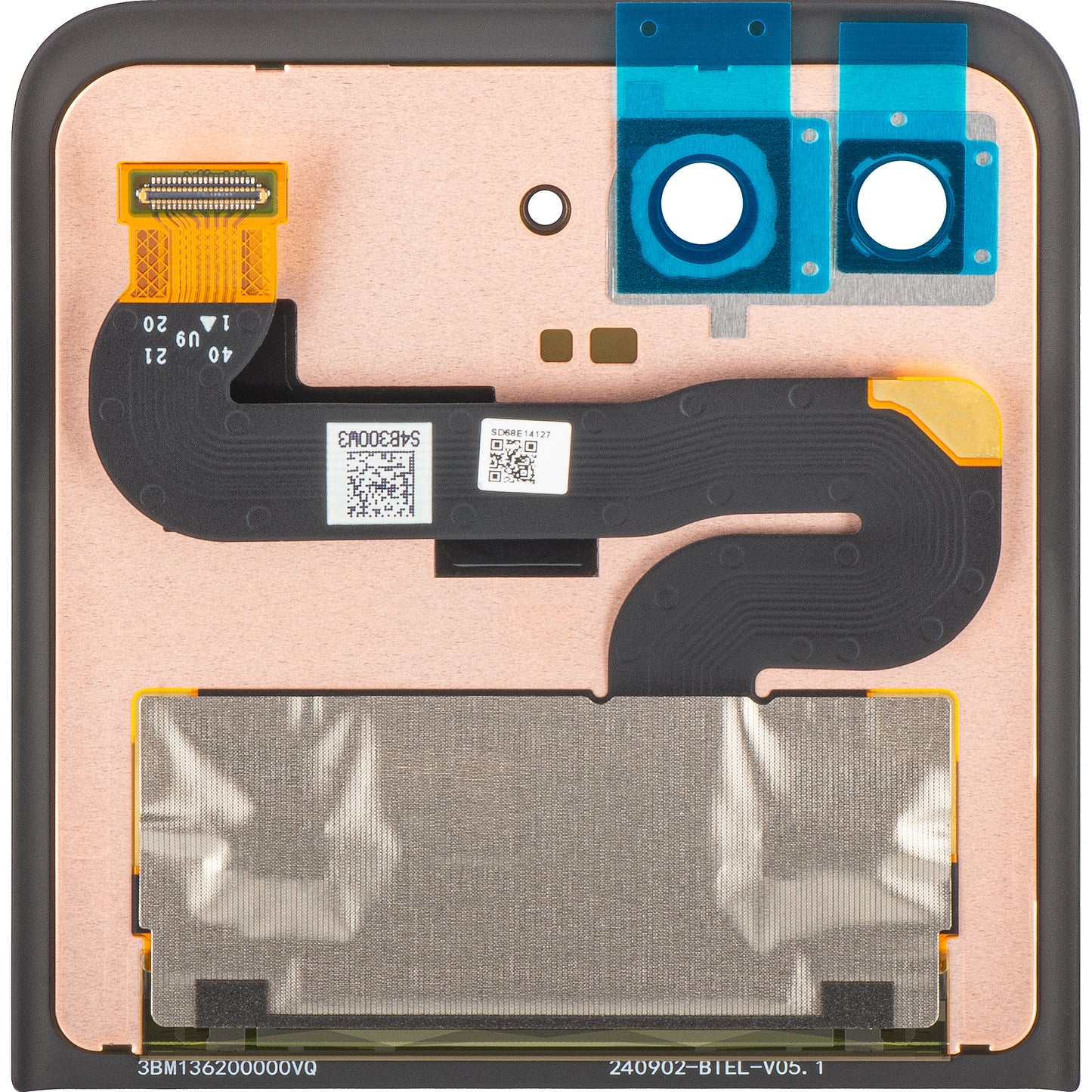 Display con Touchscreen Motorola Razr 2024 / Razr 50, Sub Outer, Service Pack 5D68C24805