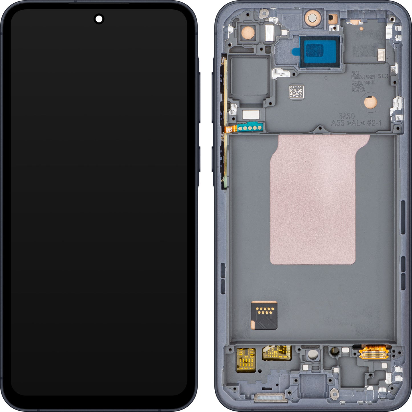MP Touchscreen Display compatible with Samsung Galaxy A55 5G A556, with Frame, Black