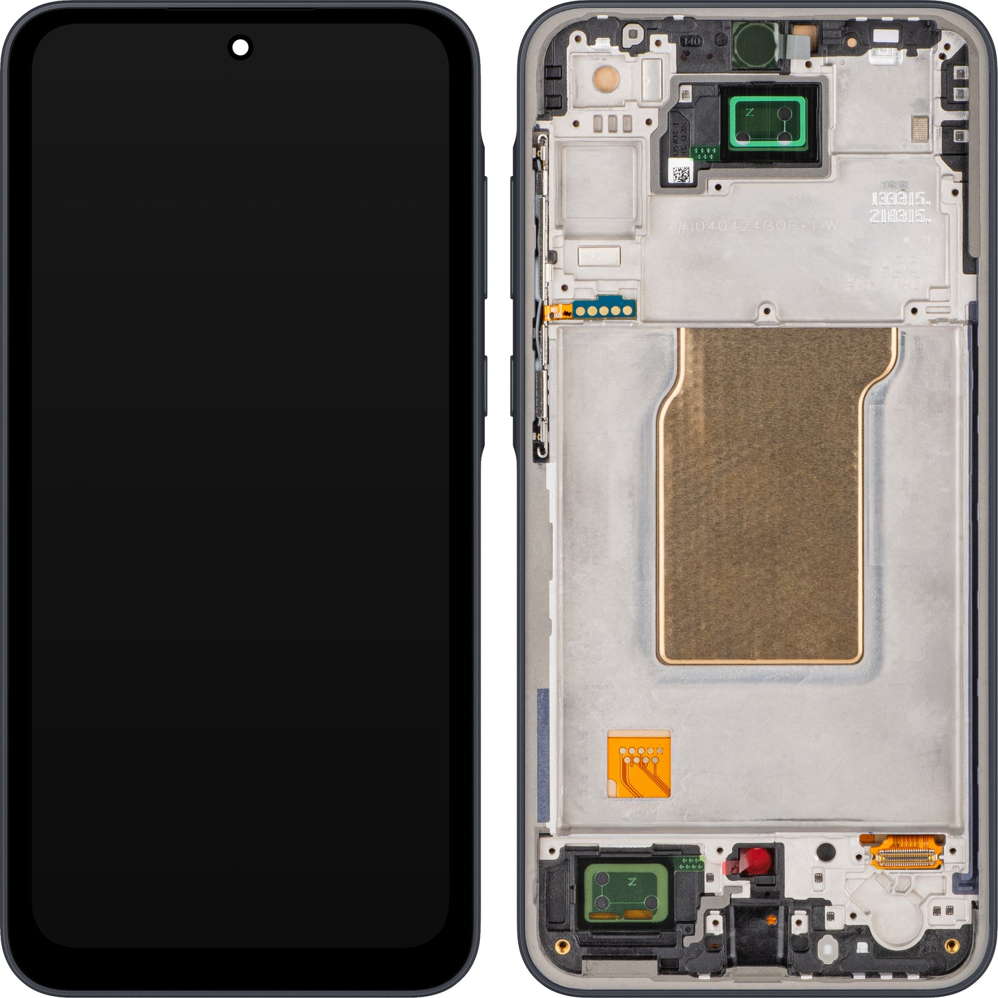 Display con Touchscreen MP compatibile con Samsung Galaxy A35 5G A356, con Cornice, Nero