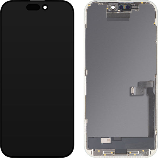 MP Touchscreen Display compatible with Apple iPhone 16 Pro, with Frame, Movable IC FHD OLED Version, Black