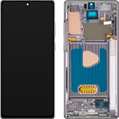 Display con Touchscreen MP compatibile con Samsung Galaxy Note 20 N980, con Cornice, Versione OLED, Nero