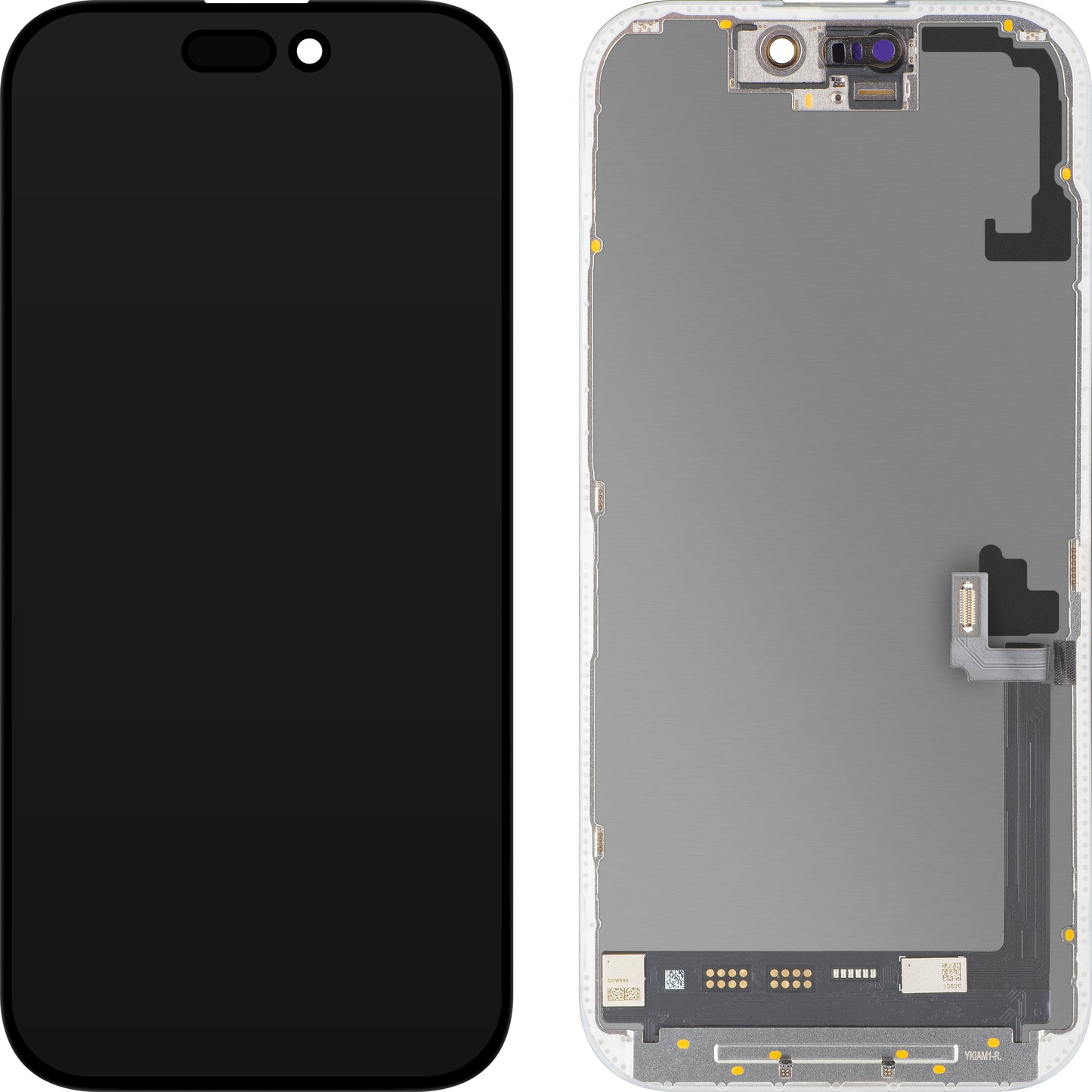 Display con Touchscreen MP compatibile con Apple iPhone 17, con Cornice, Versione Soft OLED FHD 120Hz IC Movable, Nero