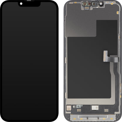 MP Touchscreen Display compatible with Apple iPhone 13 Pro, with Frame, Premium Soft OLED FHD 120Hz Version, Black